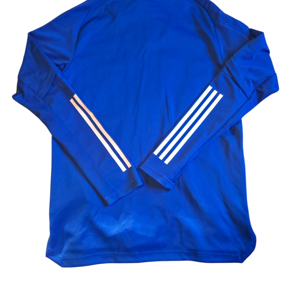 Adidas Aeroready Blue Track Jacket with White Stripes - Picture 3 of 5